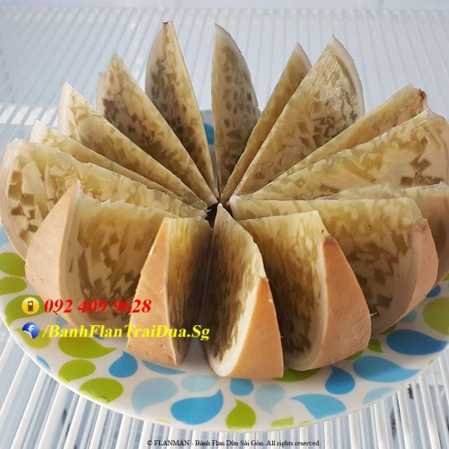 Vietnamese Vanilla Coconut  Jelly Flan Cake extra large