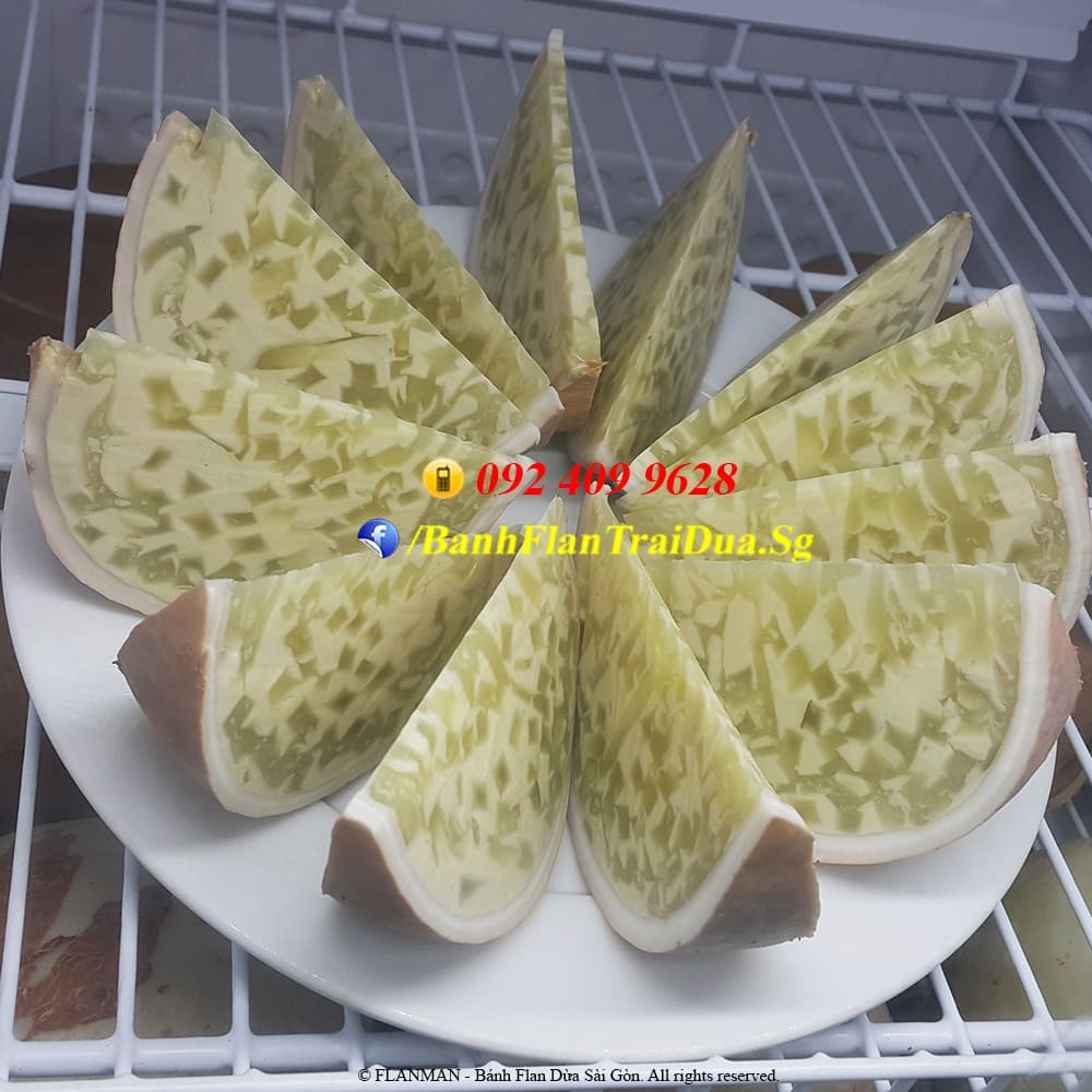 Vietnamese Vanilla Coconut Jelly Flan Cake large size