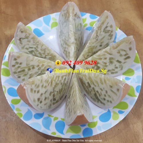 Bánh Flan Rau Câu Trái Dừa vị Vani Truyền Thống size vừa