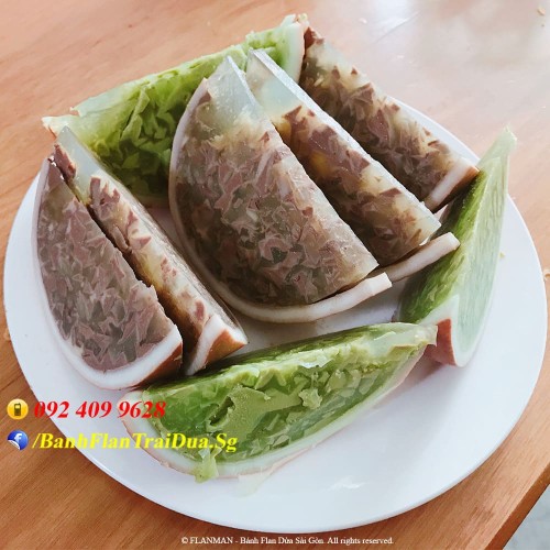 Bánh Flan Rau Câu Trái Dừa vị Cacao size vừa