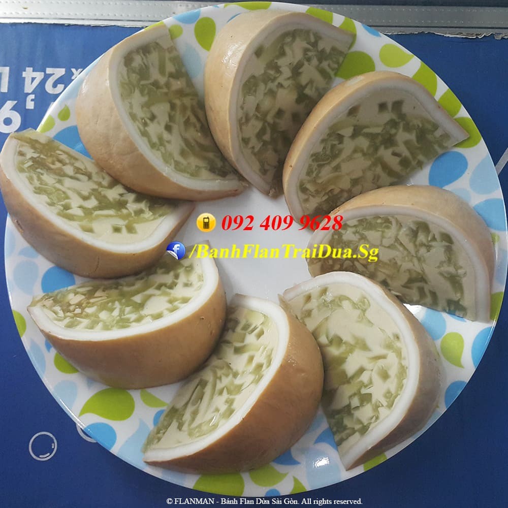 Bánh Flan Rau Câu Trái Dừa vị Vani Truyền Thống size nhỏ