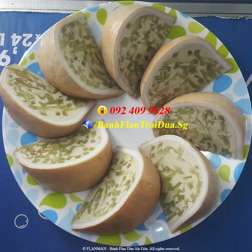 Vietnamese Vanilla Coconut  Jelly Flan Cake medium size