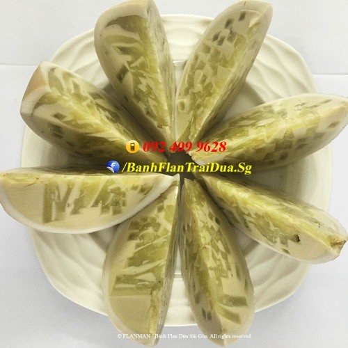 Vietnamese Vanilla Coconut  Jelly Flan Cake medium size