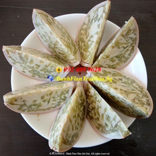 Bánh Flan Rau Câu Trái Dừa vị Sầu Riêng