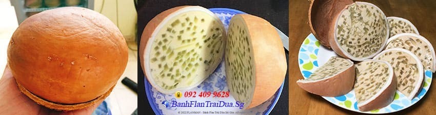Rau Câu Bánh Flan Trái Dừa Truyền thống (Vani Dứa)